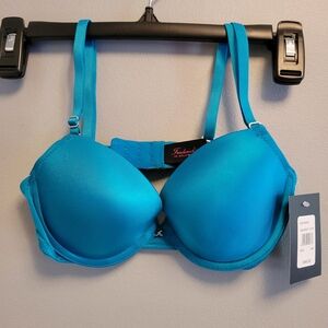 Frederick's of Hollywood Exxtreme Push Up Vibrant Blue Bra Womens 32B NWT
